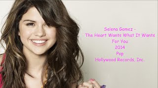 Selena Gomez  The Heart Wants What It Wants Lyrics On Screen  Music [upl. by Laband]