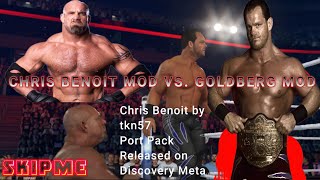 WWE2K24 Chris Benoit mod Vs Goldberg mod [upl. by Yawnoc]