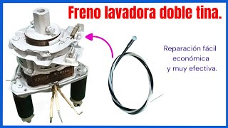 Cómo reparar el freno de la lavadora doble tina ✅ con un cable o chicote de bicicleta [upl. by Ogdon]