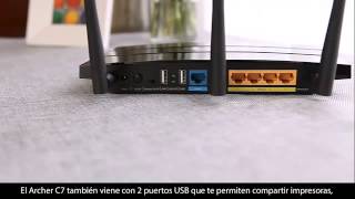 TP LINK AC1750 Wireless Dual Band Gigabit Router Archer C7 Sub Español [upl. by Blainey337]