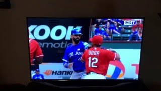 Texas Ranger Fight Rougned Odor vs José Bautista [upl. by Fredel]