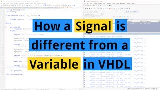 How a Signal is different from a Variable in VHDL [upl. by Anabella]