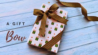 How to tie diagonal Ribbon Bow on Gift Box  Christmas Ribbon Gift wrap easy giftwrap [upl. by Fredie]