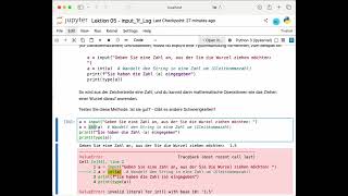 Python Der inputBefehl  2 Praxisübung [upl. by Tybie]