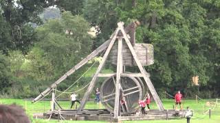 Warwick Castle  Trebuchet in Action [upl. by Coyle324]