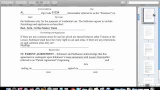 How To Fill Out A Sublease Agreement [upl. by Sanfred]