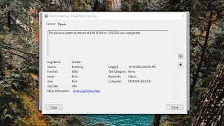 ‘Event ID 6008’ After Unexpected Windows Shutdown Solution [upl. by Ennoira]