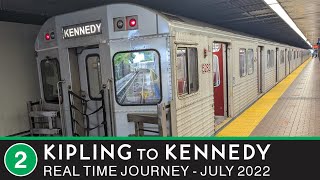 🚇 Toronto Transit Commission  Real Time Journey  Line 2  Kipling to Kennedy [upl. by Yriek]