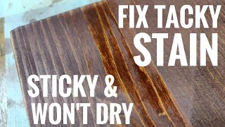 FIX Tacky Stain  Applied Too Much  Waited Too Long  Stain Too Light  Common Beginner Problems [upl. by Yssep29]