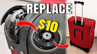 How To Replace Suitcase Luggage Wheels For 10  Repair  XDIY [upl. by Llemart]