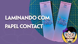 Como fazer laminação com papel contact ou vinil  Aprenda DOIS MÉTODOS [upl. by Akinnej]