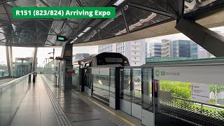 Concourse Level OnlySMRT R151 823824 arriving Expo [upl. by Haleeuqa470]