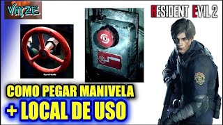 COMO PEGAR MANIVELA REDONDA E LOCAL DE USO no Resident Evil 2 Remake Game Guia 10 RE 2 hand crank [upl. by Patt]