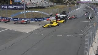 Scott Horrific Airborne Crash Second Angle  Pro Mazda  Toronto 2018 [upl. by Dolores]