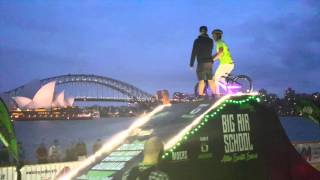 BMX stunt show with lighting on Sydney Harbour [upl. by Haakon]