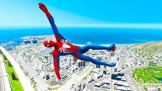 GTA 5 Spiderman Epic Jumps CompilationGTA V Fails Funny Moments [upl. by Odragde504]