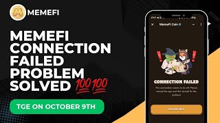 MemeFi Connection Failed Problem Solved [upl. by Tada]