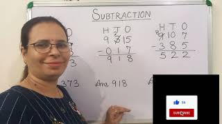 Subtraction Subtraction of three digit numbers Planet Maths [upl. by Arob812]