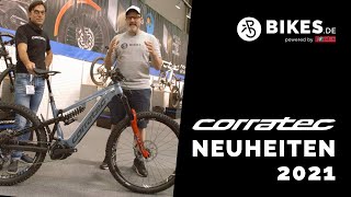 Corratec Neuheiten 2021  EPower 180 Enduro EMTB Revo BOW Hardtail Life CX6 Trekking EBike [upl. by Llertnor]