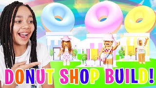 10 MINUTE Donut Shop BUILD CHALLENGE With My Friends In Adopt Me Roblox [upl. by Bertelli]