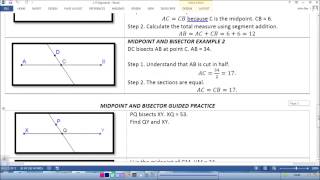 1Review SAP Midpoints Bisectors [upl. by Lenad]