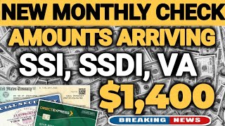 NEW 1400 Monthly STIMULUS CHECK AMOUNTS ARRIVING FOR SSI SUPPLEMENTAL SECURITY INCOME [upl. by Anelet]