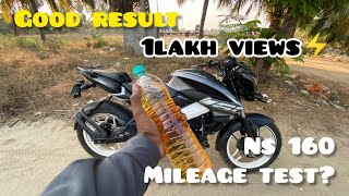 Bajaj pulsar ns160 bs6 mileage test 2021💥 தமிழ்  Shocking😀 [upl. by Wallinga]