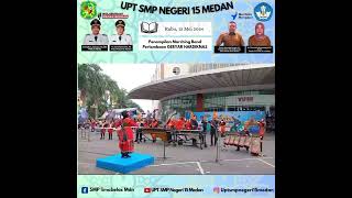 penampilan Tim Drumband UPT SMP Negeri 15 Medan juara 1 Di Gebyar Pendidikan Kota Medan [upl. by Aurthur665]