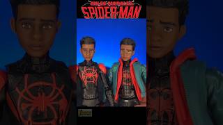 Across vs Into the SpiderVerse Miles Morales Marvel Legends SpiderMan shorts [upl. by Williams]