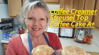 easy coffee cake using coffee creamer 4 ingredients journey to 1000 subscribers Chitchat with Gabby [upl. by Amathist533]