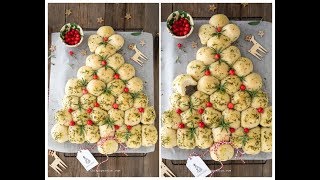 ALBERO DI NATALE DI PANINI ALLOLIO Ricetta Facile  Pull Apart Christmas Tree [upl. by Yerocaj]