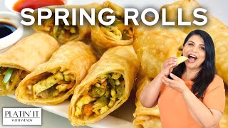 The BEST Vegetable Spring Rolls  Homemade Spring Roll Sheets with Liquid Dough [upl. by Lyndsay757]