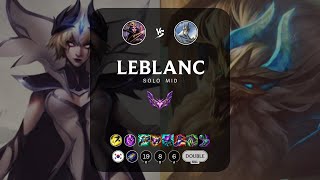 LeBlanc Mid vs Galio  KR Master Patch 147 [upl. by Ibib]