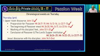 Johns Gospel Part23 Ch 14a by Vara Kumar Darla [upl. by Trix637]