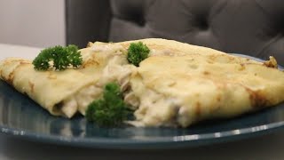 CREPES DE POLLO CON CHAMPIÑONES HECHO EN CASA [upl. by Asia]