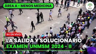 🔴 SOLUCIONARIO Examen de Admisión UNMSM 2024  II​ 🌳 Área A  Menos Medicina Humana  LA SALIDA🔥 [upl. by Adnuhs]