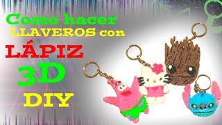 Como hacer LLAVEROS con LAPIZ 3D DIY [upl. by Neu760]