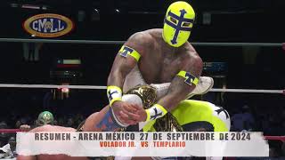 CMLL  VOLADOR JR VS TEMPLARIO  ARENA MÉXICO  270924 [upl. by Chuipek]