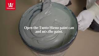 How to paint an effect wall with Tunto Hieno effect paint [upl. by Ameluz]