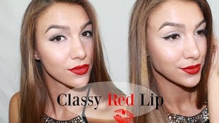 CLASSIC RED LIP amp WINGED LINER  Amber Lynn Boyd [upl. by Waldner]