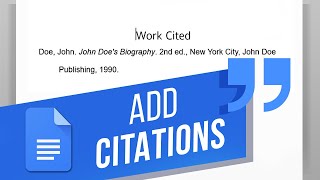 Google Docs How to Create Citations amp a Bibliography [upl. by Greyson491]