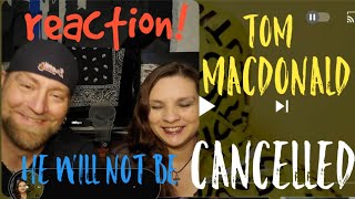 Tom MacdonaldCancelledFirst Time React Gasoline on a fire [upl. by Selrac]