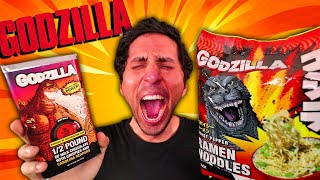 Probe la comida de GODZILLA más picosa del mundo [upl. by Annavoj]