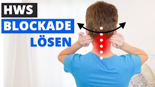 HWS Blockade lösen Dorn Methode ✅ Nackenschmerzen Übungen ⚡️ für zuhause [upl. by Ellatnahc]