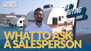 RV Buying Guide What To Ask A Salesperson [upl. by Nnazil]