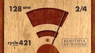 128 BPM 24 Wood Metronome HD [upl. by Etteniuq]