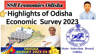 Highlights of Odisha Economic Survey 2023 for SSB Odisha PGT amp UGC NET Economics Exam in Odia [upl. by Atikat909]