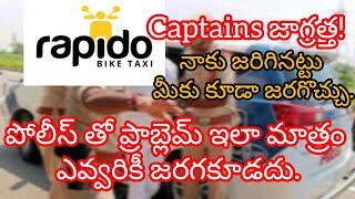 Rapido captain faced problem with Police Rapido bike taxiRapidohyderabadTelugu [upl. by Olson32]