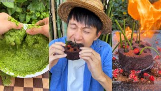 Have You Ever Eaten Coal CakeChinese Mountain Forest Life And Food TiktokFyp [upl. by Htrahddis425]