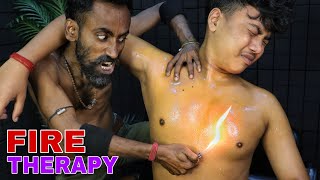 Unwanted Hair Removal  Heavy Oil Fire Massage  Head Massage amp Neck Cracking  Body Massage ASMR [upl. by Airotel]